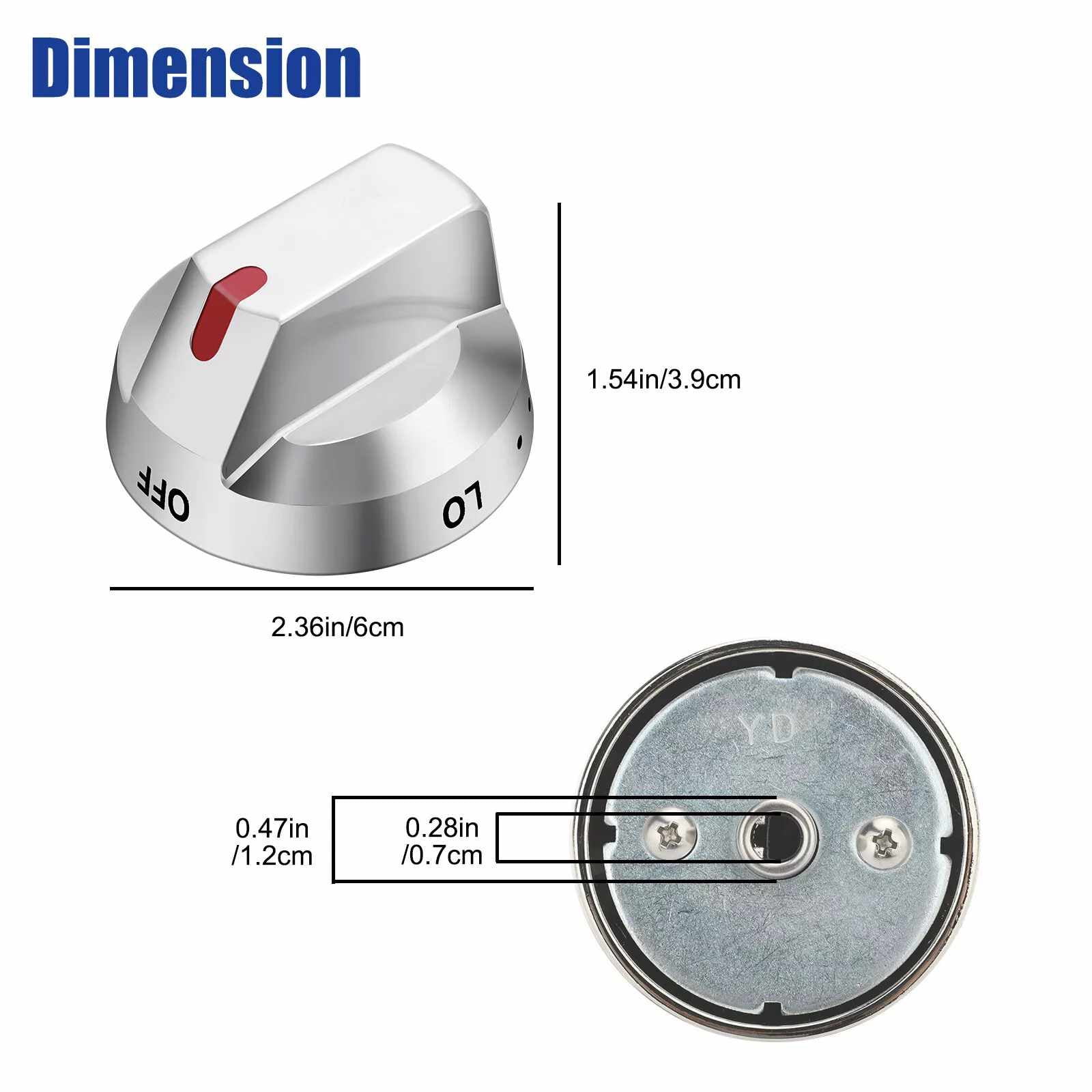 5Pcs Durable ABS Control Dial Knobs for Samsung Gas Stoves Easy Replacement for DG64-00473A