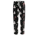 thumbnail image 3 of WTOBBY Men's Christmas Themed Anime Pajama Pants, Casual Sleepwear with Drawstring Elastic Waist, Comfortable Straight Leg Loose Fit for Home and Lounge,Black L, 3 of 4
