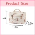 thumbnail image 2 of Bolsa de maquillaje uekeboag grande de viaje acolchada con estampado floral de algodón, 2 of 6