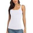 thumbnail image 2 of ANFERRY Womens Tank Top with Shelf Bra Basic Cotton Adjustable Straps Camisoles, 2 of 7