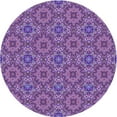 thumbnail image 1 of Ahgly Company Machine Washable Indoor Square Transitional Orchid Purple Area Rugs, 3' Square, 1 of 7