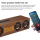 thumbnail image 3 of Despertador con altavoz ANGGREK de madera Alcance efectivo 10 m, 3 of 8