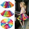 thumbnail image 2 of Kiapeise Little Girls Tutu Skirt Rainbow Mesh Multi-Layer Short Summer Skirt, 2 of 7