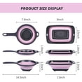 thumbnail image 6 of Collapsible silicone colander and strainer [2 piece set], 7.8 inches to 2 quarts and 9 inches to 3 quarts, pasta vegetable/fruit kitchen screen, folding colander (Pink), 6 of 8