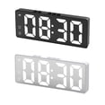 thumbnail image 2 of Reloj digital pequeño Billuyoard ABS con pilas para dormitorio escritorio alarma dual LED, 2 of 6