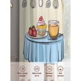 thumbnail image 3 of Chef Sheer Curtains 72 Inch Length 2 Panels Set, Semi Transparent Voile Rod Pocket Curtains for Living Dining Room Bedroom Drapes Red Fruit Cake Hat Kitchen Gourmet Vintage, 3 of 6