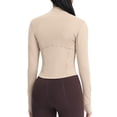 thumbnail image 2 of Chaqueta Colorskin ligera con cremallera para mujer, modelo Almond XS, 2 of 6
