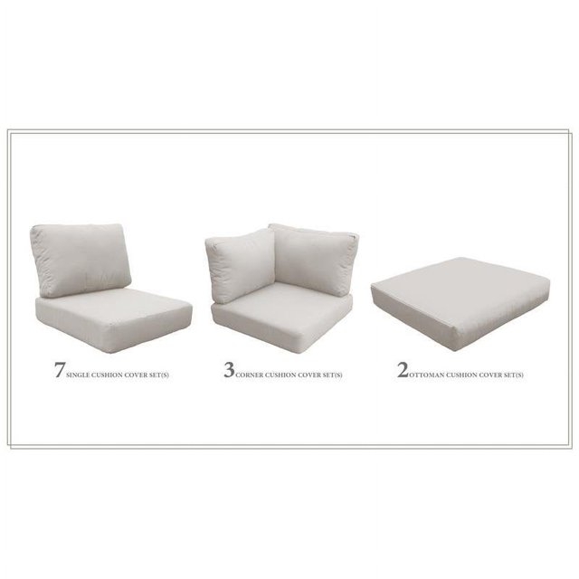Coussin Dossier Haut pour BARBADOS-17b en Beige