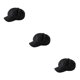 thumbnail image 1 of Sonducket Gorras con visera Boina de lana de estilo informal Tacto cómodo Sombreros octogonales ajustables ligeros Sombrero fácil de combinar Negro 3Conjunto, 1 of 6