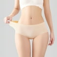 thumbnail image 2 of Women Seamless Briefs Full Coverage Ice Silk Underwear Mid Waist No Show Panties Soft Breathable Underpants, 2 of 8
