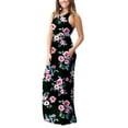 thumbnail image 3 of Aiyino Women's Sleeveless Dresses Plain Maxi Casual Long Dresses with Pockets,Black M, 3 of 8