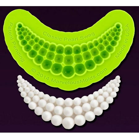 Classic-Pearl-Swag Silicone Fondant Mold by Marvelous Molds