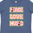 thumbnail image 4 of Inktastic Peace Love Music Quote Girls Toddler T-Shirt, 4 of 5