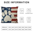 thumbnail image 5 of PHYHOO  Pillow Covers  American Flag Funny Paws Patriotic Pillows Independence Day Pillowcase Decor for Sofa, 5 of 5