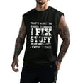 thumbnail image 2 of GZWYHT Mens Tank Tops,Compression Shirt Mens Outdoor Fitness Loose Summer Leisure Printed Sports Hooded Tank Top Sleeveless Shirts,Gym Shirts Men Black L, 2 of 4