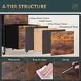 thumbnail image 3 of 3 Drawers Vertical Wood File Cabinet, Mobile Filing Cabinet with Open Storage Shelves & Adjustable feet, Filing Cabinets for Home Office, Fits A4 or Letter Size, Easy to Assemble, 3 of 6