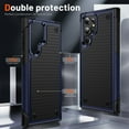 thumbnail image 2 of Compatible With Samsung Galaxy S25 Ultra Phone Case,PC&TPU 2-in-1 Designing,Shockproof DropProof Military Grade Protective Rugged Heavy Duty Phone Case Cover For Samsung Galaxy S25 Ultra,Navyblue, 2 of 8