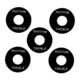 thumbnail image 1 of 5 Pieces Black Toggle Switch Washer w/ White Letters for LP Guitar, 1 of 5