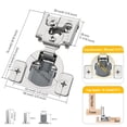 thumbnail image 4 of Furniware 1/2" Overlay Soft Close Cabinet Hinges, Silver, 10-Piece Pack, 4 of 9