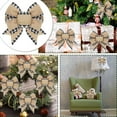 thumbnail image 6 of BlinkLLX 4 Pieces Christmas Burlap Plaid Bow Christmas Buffalo Gingham Craft Bows Xmas Tree Decorative Wreath Decor for Crafts Xmas Party Birthday Decor(Black and White,Classic), 6 of 7