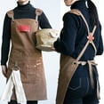 thumbnail image 2 of lanema Canvas for Cross Back Chef Aprons for Men Women with Large Pockets Adjustable St, 2 of 18