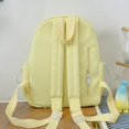 thumbnail image 2 of Cute Plush Star Decor Large Capacity Preppy Backpack, Canvas Durable Lightweight Laptop Daypack, Fashion Travel Commuter Bag, 2 of 4