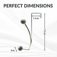 thumbnail image 4 of Evideco French Home Goods 2 Hooks Bathroom Rust Resistant Over-the-Door Towel Hooks, Gray, 4 of 8