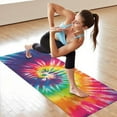 thumbnail image 6 of Colorful Tie Dye Pattern Hot Yoga Mat Towel Non Slip for Hot Yoga - Quick-Drying Yoga Mat Cover with 4 Corner Pockets with Travel Bag - Hot Yoga Towel Non Slip Grip Moisture Wicking Sweat 70"x26", 6 of 6