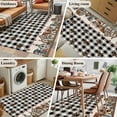 thumbnail image 6 of Black White Area Rugs 4x6 ft Buffalo Plaid Country Star Barn Barrel Farmhouse Washable Rug Non Slip Indoor Carpet Absorbent Floor Mat for Living Room Bedroom Dining Room, 6 of 9