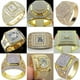 thumbnail image 2 of Anillos con incrustaciones de cristal para hombre y mujer, joyería de moda europea y americana para banquete y negocios, 2 of 4
