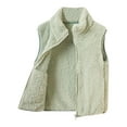 thumbnail image 3 of Toddler Girls Vest Sleeveless Full-Zip Girls Green Vest Lightweight Warm Girls Winter Vest Boy Vest 3-4 Years, 3 of 3