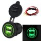thumbnail image 5 of BOROCO Adaptador de Cargador de Coche USB Dual Compacto con luz, Cargador de Coche USB Dual Cargador de Coche Cargador de Coche a Prueba de Agua Cargador de teléfono móvil(Verde), 5 of 14