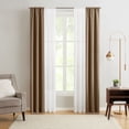 thumbnail image 5 of Mainstays Solid Twill Blackout Curtain Panel and Sheers, Set of 4, Brown Bag, 27.5" W x 95" L, 5 of 10
