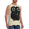 thumbnail image 2 of Balery Owl with Mandala Men's Sleeveless Muscle Shirts Workout Tank Top, Moisture Wicking, Odor Protection-Small, 2 of 8
