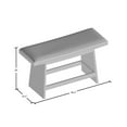 thumbnail image 3 of Pemberly Row Modern Faux Leather Padded Dining Bench in Black, 3 of 5