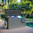 thumbnail image 2 of Devoko 120 Gallon Outdoor Patio Box Deck Plastic Resin Storage Box Backyard, Dark Grey, 2 of 6