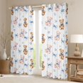 thumbnail image 2 of Homewish Blue Bow Bear Blackout Curtains Set of 2 (52x84 Each) for Teen, Watercolor Stars Print Window Curtains, Kawaii Cartoon Theme Curtains and Drapes, Window Curtains Home Decor, 2 of 6