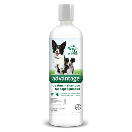 Advantage Flea and Tick Treatment Shampoo for Dogs and Puppies, 24 oz.