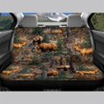 thumbnail image 3 of FUIALDOLG Forest Wildlife Print Rear Bench Seat Covers with SUV Sedan, Comfortable Waterproof Stretch Dirt and Scratch Proof Covers (2 Pack), 3 of 7