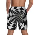 thumbnail image 3 of Uemuo 3D Vortex Illusion Pattern Mens Swim Trunks Quick Dry Board Shorts with Mesh Lining, Stretch Beach Shorts Quick Dry No-Chafing Board Shorts-3X-Large, 3 of 7