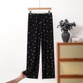 thumbnail image 2 of Posijego Women's Pajama Pants Straight Leg Soft Sleep Pants Bow Print Lightweight Summer Casual Lounge Pants with Pockets, 2 of 5