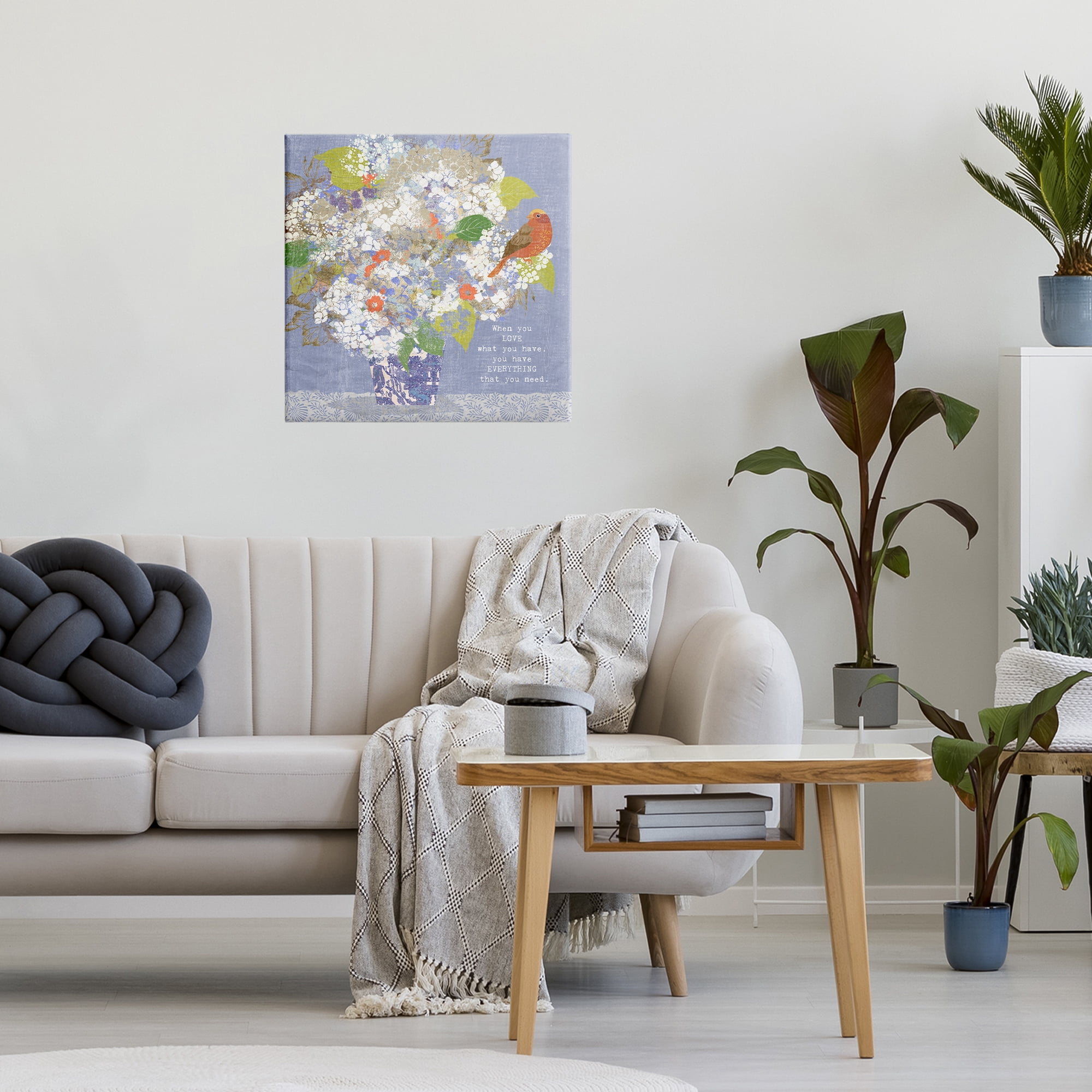 Stupell Industries Floral Inspiration On Love Canvas Wall Art, design by Suzanne Nicoll