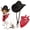 Black, variant on Pet Cowboy Costume, Dog Cowboy Hat with Bandana Scarf, Adjustable Cat Cowboy Hat for Party Cosplay Christmas, Halloween Cowboy Costumes for Small Pet Dogs Cats.