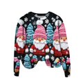 thumbnail image 5 of Wyzesi Chandails en Molleton Noirs pour Filles Zip Up Pull à Manches Longues pour Femmes Col Rond Imprimé Noël Chandail en Molleton Décontracté Chandails en Molleton Overd Gilet Chandails en Molleton Noirs Roses pour Femmes, 5 of 5