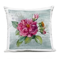 Stupell Industries Pink Garden Flower over Rustic Design by Susan Arnot Outdoor Printed Pillow