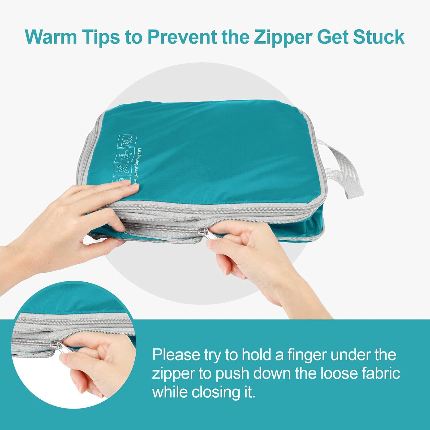 Compression Packing Cubes for Travel Women - Lightweight Luggage Organizers Bag Packing Cubes for Carry on Suitcases