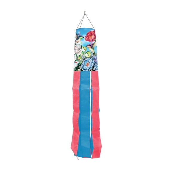 Briarwood Lane Hummingbirds Roses Spring Windsock Wind Twister 40x6 For Spring Wind Spinner