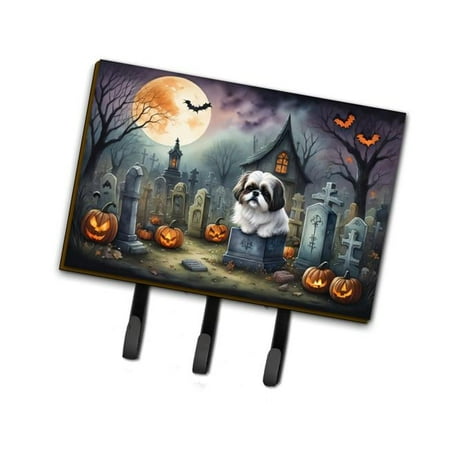 Carolines Treasures DAC2054TH68 9 x 6 in. Unisex Shih Tzu Spooky Halloween Leash or Key Holder