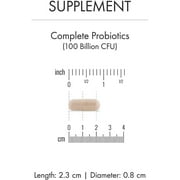 Dr. Mercola Complete Probiotics, 30 Servings (30 Capsules), 100 Billion CFU, Dietary Supplement, Digestive & Immune Support, Non-GMO