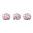 thumbnail image 2 of Qarigey Sombrero de baño para mujer, suministros para baño, gorros para el pelo para ducha, cubierta para cabeza de niña gruesa a prueba de aceite, Flor pequeña roja 3piezas Qarigey CBP383498, 2 of 6